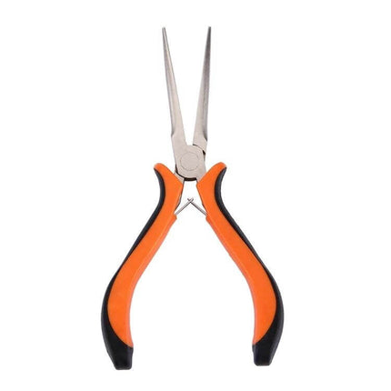 WLXY 4.5-Inch Needle-Nose Pliers For Electronics Repair - compact needle-nose pliers with slim jaws and ergonomic orange black handles for precision work