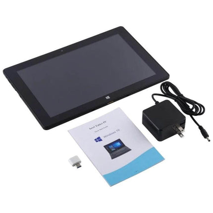 Versatile 10.1 Inch Tablet PC for Daily Computing Tasks shown with charger, manual and adapter