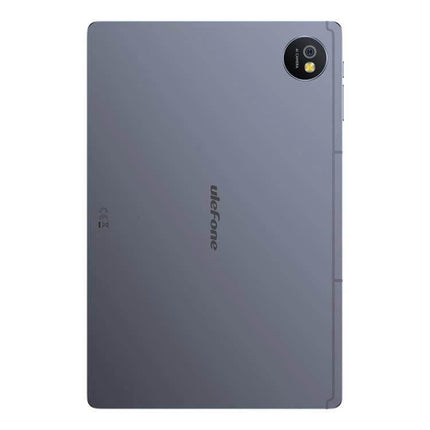 Alt Tag: Ulefone Tab A10 Pro 10.1 Inch Android Tablet for Everyday Activities back view showing metal gray finish and rear camera
