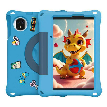 Ulefone Tab A10 Pro Kids Tablet for Education and Fun Blue kid-friendly tablet with protective case and playful dragon on screen