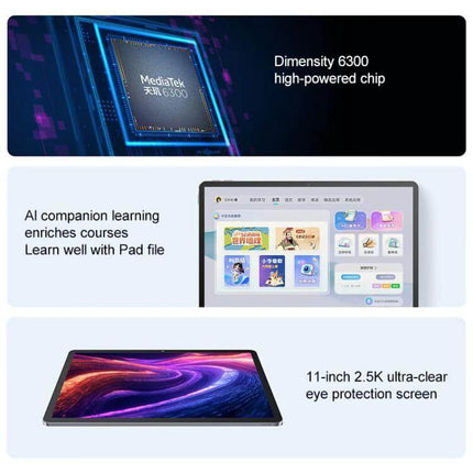 Lenovo Xiaoxin Pad 11-Inch Tablet for Daily Computing and Media with Dimensity 6300, AI learning features and 11-inch 2.5K eye protection screen