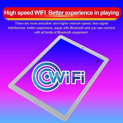 Portable Android Tablet for Everyday Browsing and Calls with UK Plug shown with high-speed WiFi graphic and dual-SIM calling features