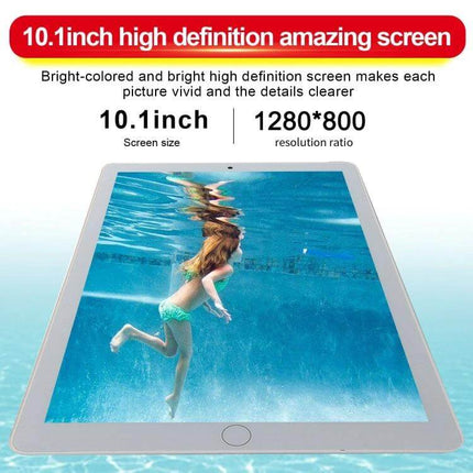Android Tablet with WiFi for Everyday Browsing and Calls 10.1-inch screen 1280x800, dual SIM calling and streaming-ready tablet