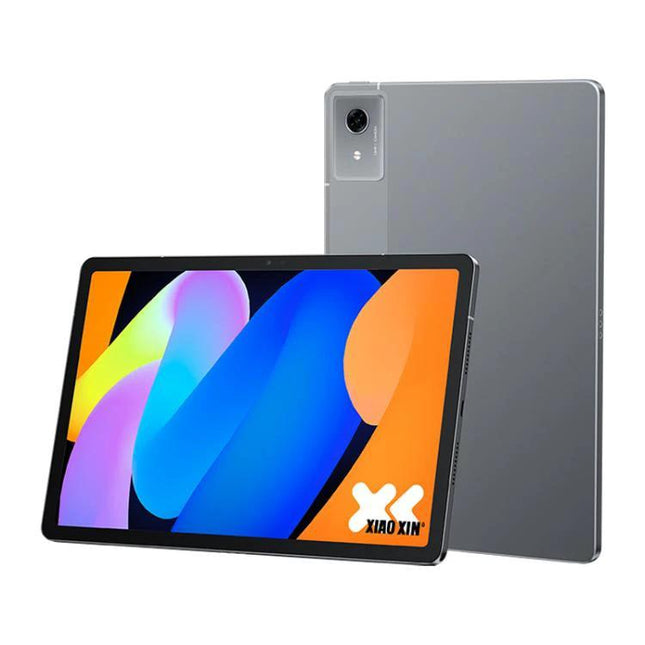 Lenovo Xiaoxin Pad 11-Inch 5G Tablet for Everyday Use showing front display and rear camera in gray, ideal for streaming and on-the-go productivity