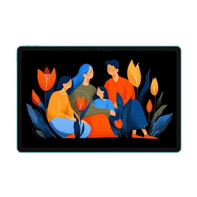 Lenovo Xiaoxin Pad 12.1-Inch Android Tablet for Daily Tasks showing family illustration on screen, portable tablet for web browsing and streaming