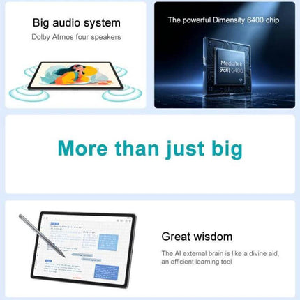 Lenovo Xiaoxin Pad 12.1-Inch Android Tablet for Daily Tasks showcasing Dolby Atmos audio, Dimensity 6400 chip and AI productivity features