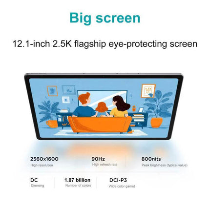 Lenovo Xiaoxin Pad 12.1-Inch Android Tablet for Daily Tasks with 12.1-inch 2.5K eye-protecting screen, 2560x1600 resolution, 90Hz