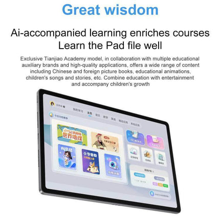 Lenovo Xiaoxin Pad 12.1-Inch Android Tablet for Daily Tasks showing AI learning educational apps on-screen