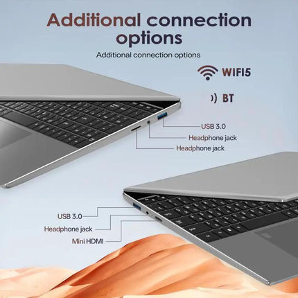 Ordinateur portable GXMO 15,6 pouces pour l'informatique quotidienne et la productivité