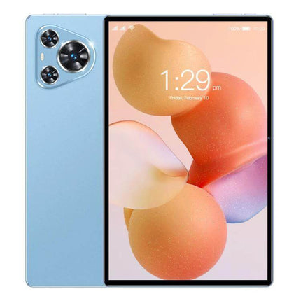 Alt Tag: BDF P70 10.1-Inch Android Tablet with 4G LTE Connectivity front and back view showing IPS display and slim blue chassis