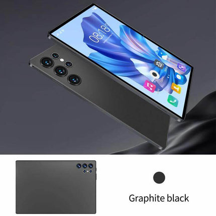 BDF H39 Android Tablet for Everyday Use with 10.1-Inch Screen and 4G LTE in graphite black showing front display and rear cameras