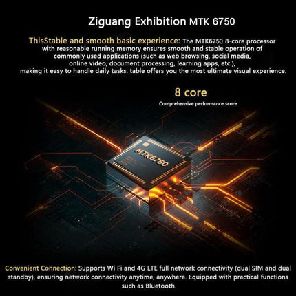 BDF Q10 10.1-Inch Android Tablet for Everyday Browsing and Media showcasing MTK6750 8-core processor and connectivity features