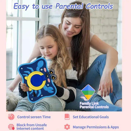 BDF 7-Inch Kids Tablet with Protective Crab Case for Learning and Play | Syndmart