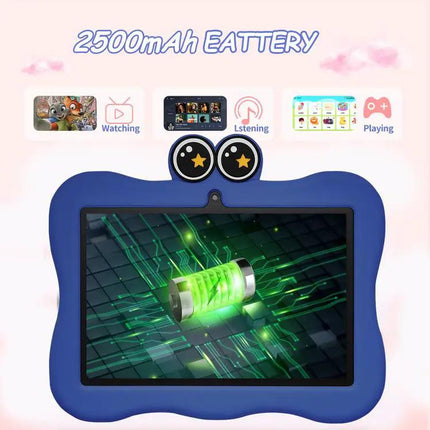 BDF 7-Inch Kids Tablet with Protective Crab Case for Learning and Play | Syndmart