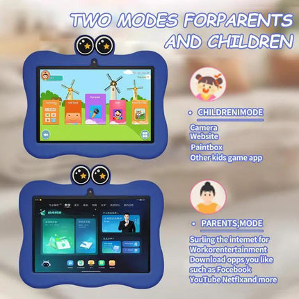 BDF 7-Inch Kids Tablet with Protective Crab Case for Learning and Play | Syndmart