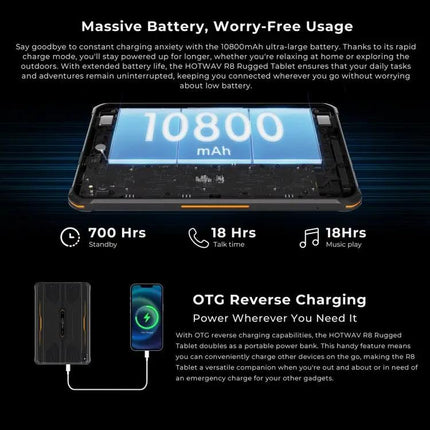 HOTWAV Tab R8 Rugged Android Tablet for Everyday Use