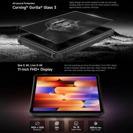 Ulefone Armor Pad 5 Pro Rugged Tablet 11in 12GB 512GB