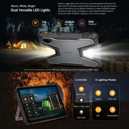Ulefone Armor Pad 5 Pro Rugged Tablet 11in 12GB 512GB