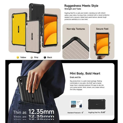Ulefone Rugking Pad Pro Rugged Tablet 8.68 Inch 8GB 128GB