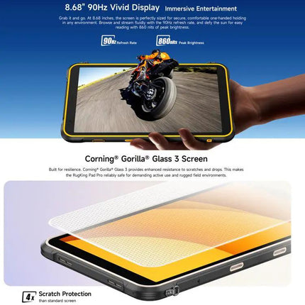 Ulefone Rugking Pad Pro Rugged Tablet 8.68 Inch 8GB 128GB