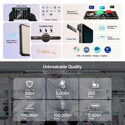 Ulefone Rugking Pad 2 Pro 10.1in Rugged Tablet 8GB/128GB