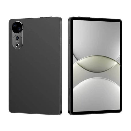 Pad 9 Ultra 10.1-Inch Tablet for Everyday Computing and Calls displaying front HD screen and rear dual-camera with slim gray body