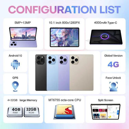 Pad 8 Pro 10.1-Inch Android Tablet with Keyboard and Case