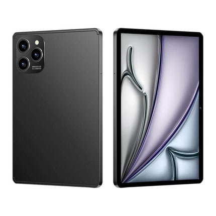 10.1-Inch Android Tablet with Keyboard, Mouse, and Leather Case showing front display and protective case for students and professionals