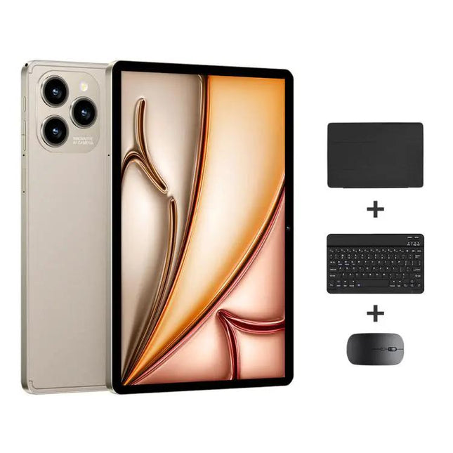 10.1-Inch Android Tablet with Keyboard, Mouse, and Leather Case