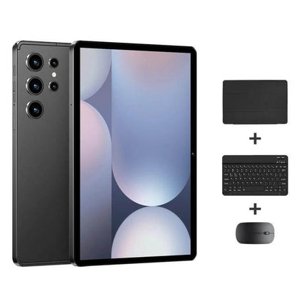 Pad 9 Pro 10.1-Inch Tablet with Keyboard, Mouse and Case shown with 10.1-inch display, bundled keyboard, wireless mouse and protective case