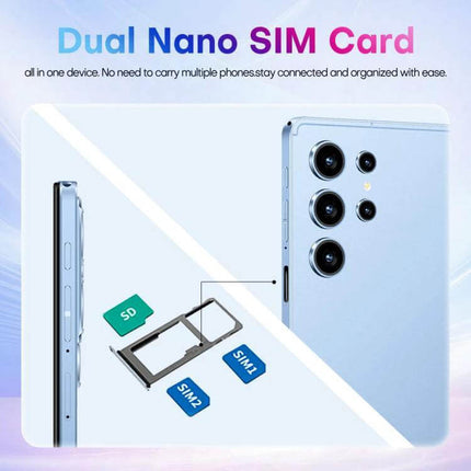 Pad 9 Pro 10.1-Inch Tablet with Keyboard, Mouse and Case showing dual nano SIM and SD card tray and rear quad cameras