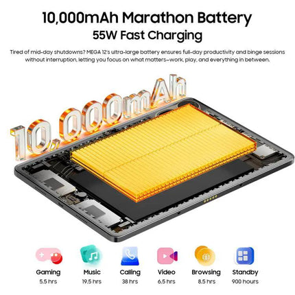 Blackview MEGA 12 12.2-Inch Tablet 12GB/256GB 5G Android 16