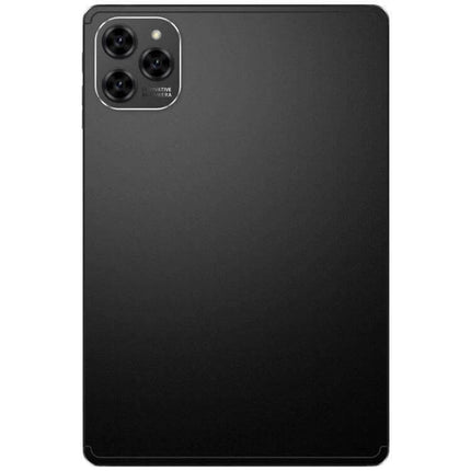 Pad 16 Pro 10.1-Inch Android Tablet for Everyday Tasks - rear view of slim black tablet with triple camera module and matte finish