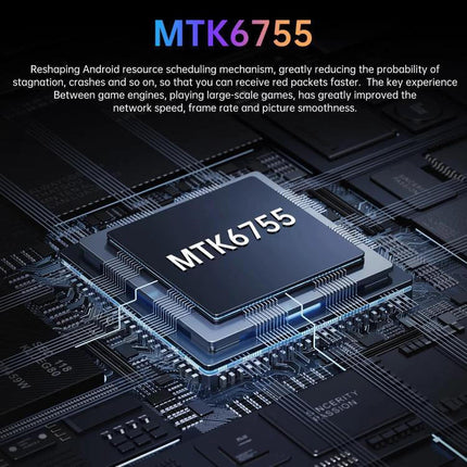 Pad 16 Pro 10.1-Inch Android Tablet for Everyday Tasks showing MTK6755 processor on circuit board, highlighting performance for browsing, streaming, and productivity