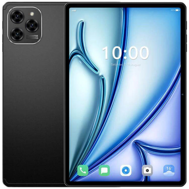 Pad 16 Pro 10.1-Inch Android Tablet for Everyday Computing front and back view showing display and camera module