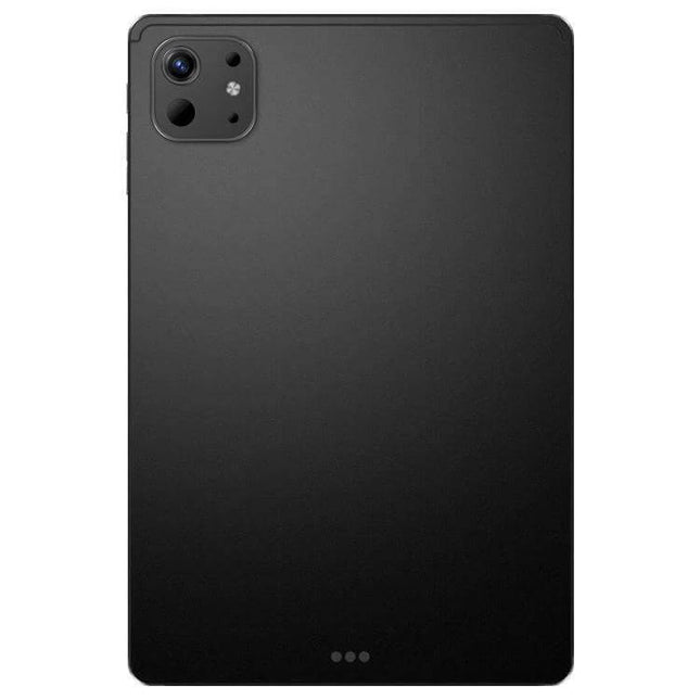 10.1 Inch 4G LTE Android Tablet for Everyday Use and Entertainment - sleek black rear view showing camera and slim design