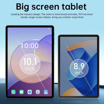 Pad 7 Pro 10.1-Inch 4G LTE Android Tablet for Daily Use showing front view big 10.1-inch screen with 4G LTE and Android 10 features