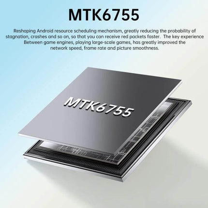 Pad 7 Pro 10.1-Inch 4G LTE Android Tablet for Daily Use showing MTK6755 octa-core chip illustration for efficient multitasking