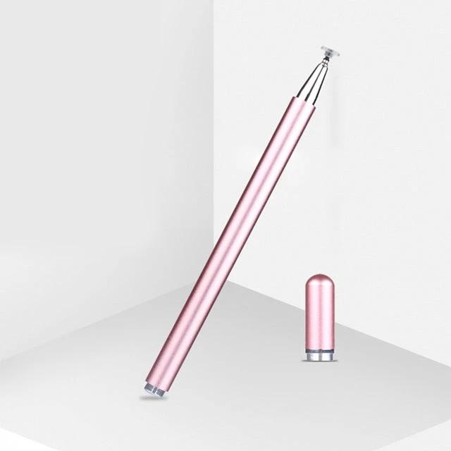 Universal Magnetic Stylus Pen for Tablets and Smartphones - rose gold disc-tip stylus with magnetic cap for precise note-taking and drawing