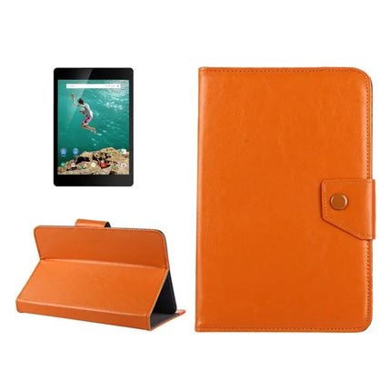 Leather Protective Case for 9-Inch Tablets with Built-In Holder
