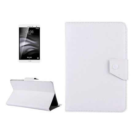 7-Inch Tablet Leather Case with Holder and Crazy Horse Texture white folio stand with magnetic clasp protecting 7-inch tablet
