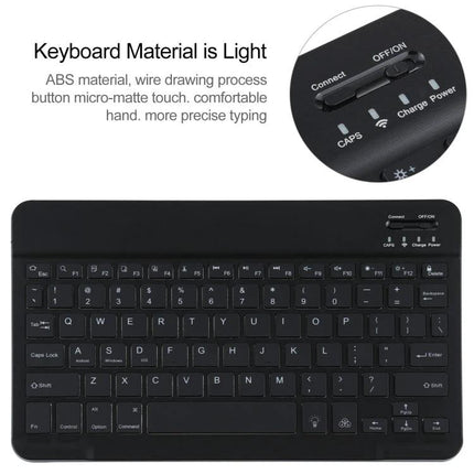 Bluetooth Backlit Keyboard Case for Samsung Galaxy Tab A7 10.4 2020 slim black keyboard with backlit keys and power switch