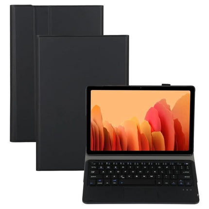 Detachable Bluetooth Keyboard Case for Samsung Galaxy Tab A7 10.4 Inch black folio keyboard case with tablet in laptop mode