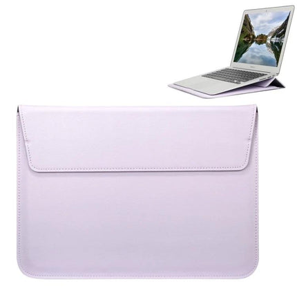 Universal Envelope Style PU Leather Case for 13.3 Inch Tablets with Holder in soft pink with flip stand for hands-free viewing