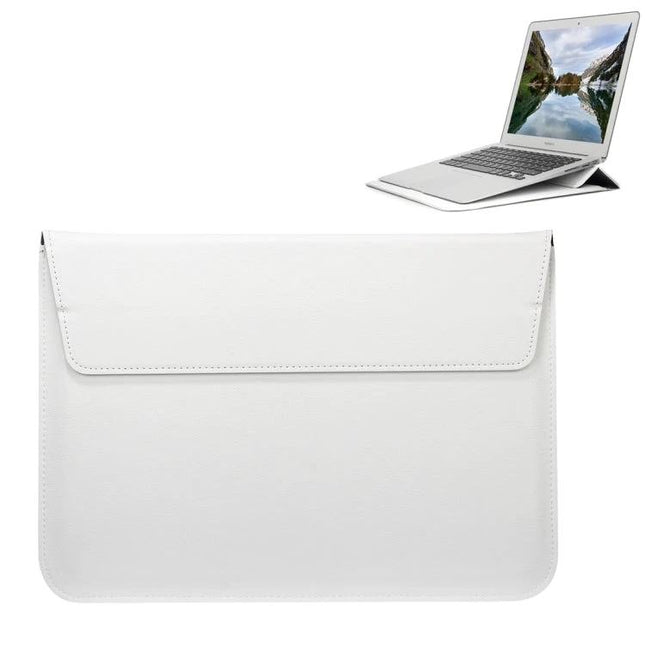 Alt Tag: Universal Envelope Style PU Leather Case for 13.3 Inch Tablets with Holder white envelope sleeve with flip stand