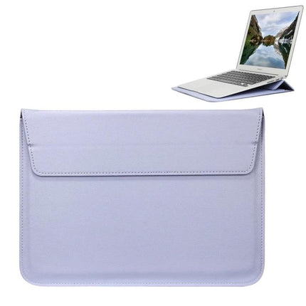 PU Leather Envelope Case for 11.6-Inch Tablets with Stand Holder in light purple protective sleeve with flip stand
