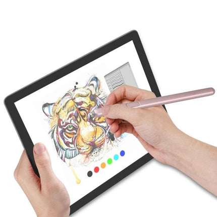 Stylus Pen for Samsung Galaxy Tab S6 Lite, Great for Handwriting - rose gold stylus drawing tiger on tablet, precise handwriting and sketching
