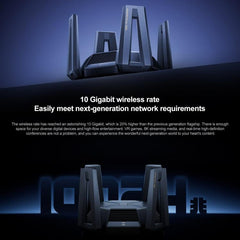 Routeur WiFi Xiaomi d'origine 10 Gigabit Tri-Band Wireless Mesh Network Game Acceleration Repeater, prise américaine