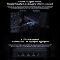 Routeur WiFi Xiaomi d'origine 10 Gigabit Tri-Band Wireless Mesh Network Game Acceleration Repeater, prise américaine