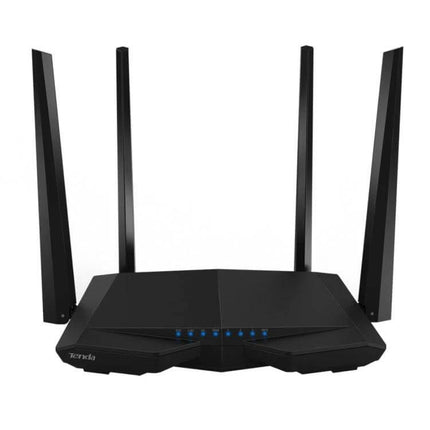 Tenda Dual-Band Wireless Router for Everyday Home Networking black AC6 router with four external antennas and status LEDs